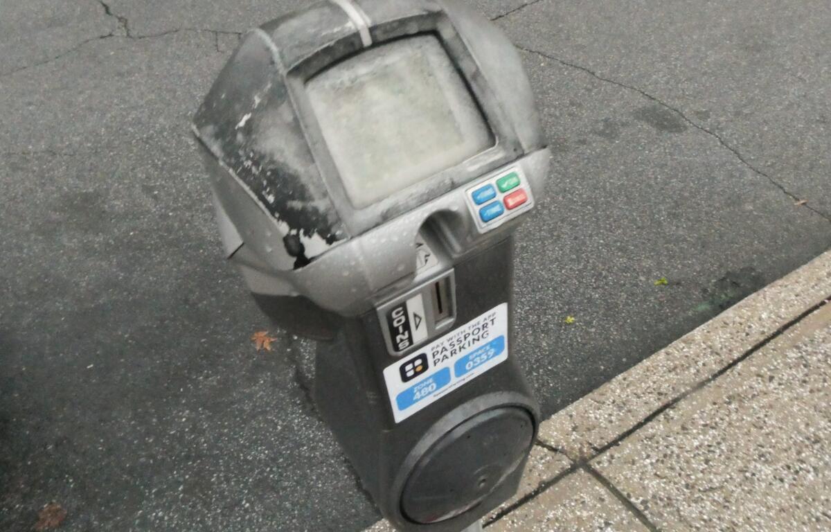 Parking meter, downtown Asheville, N.C.