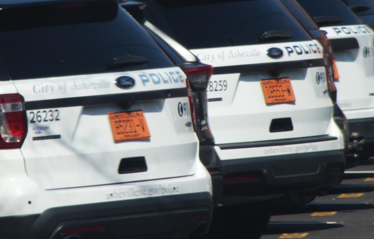 Asheville Police vehicles