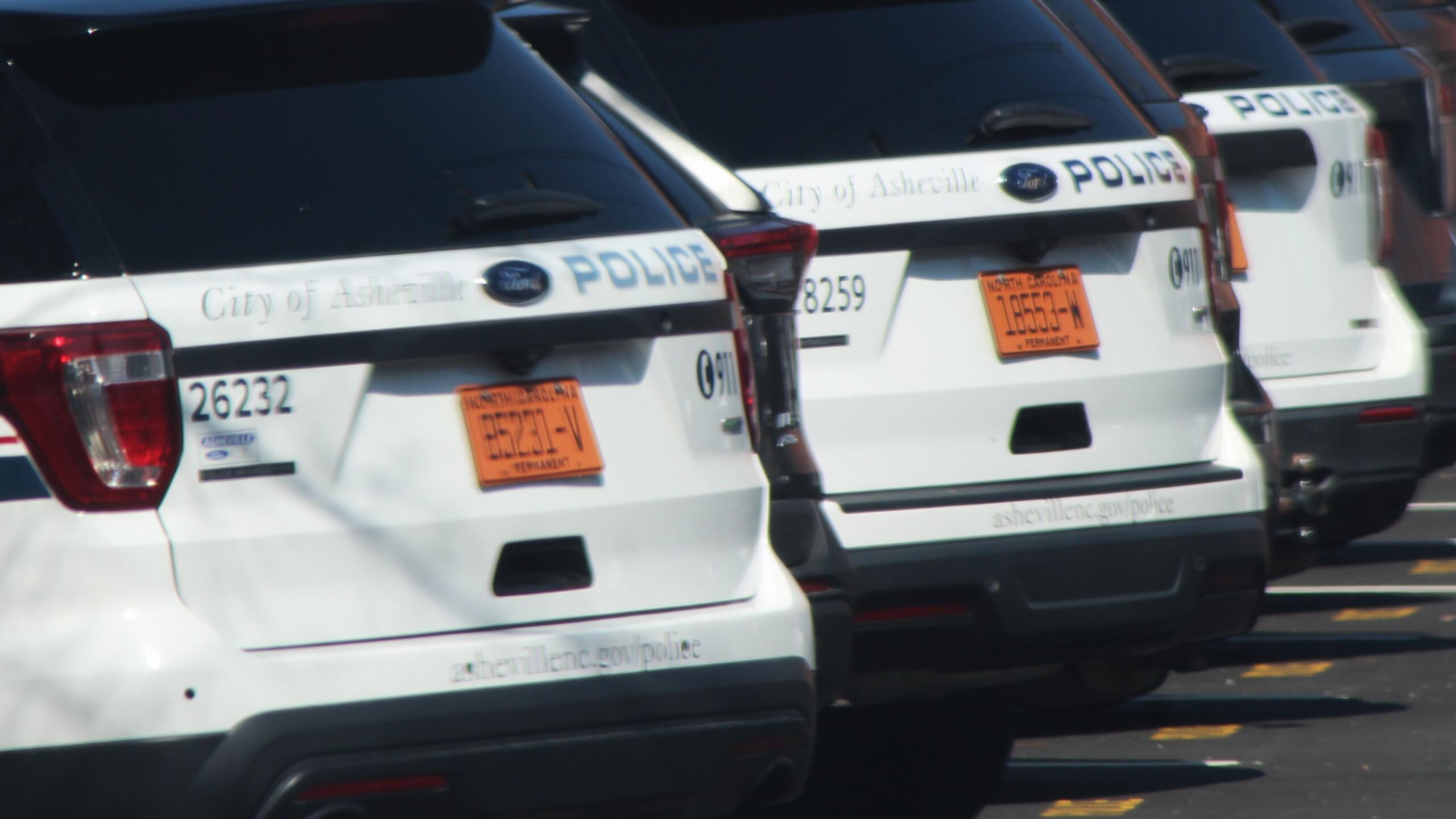 Asheville Police vehicles