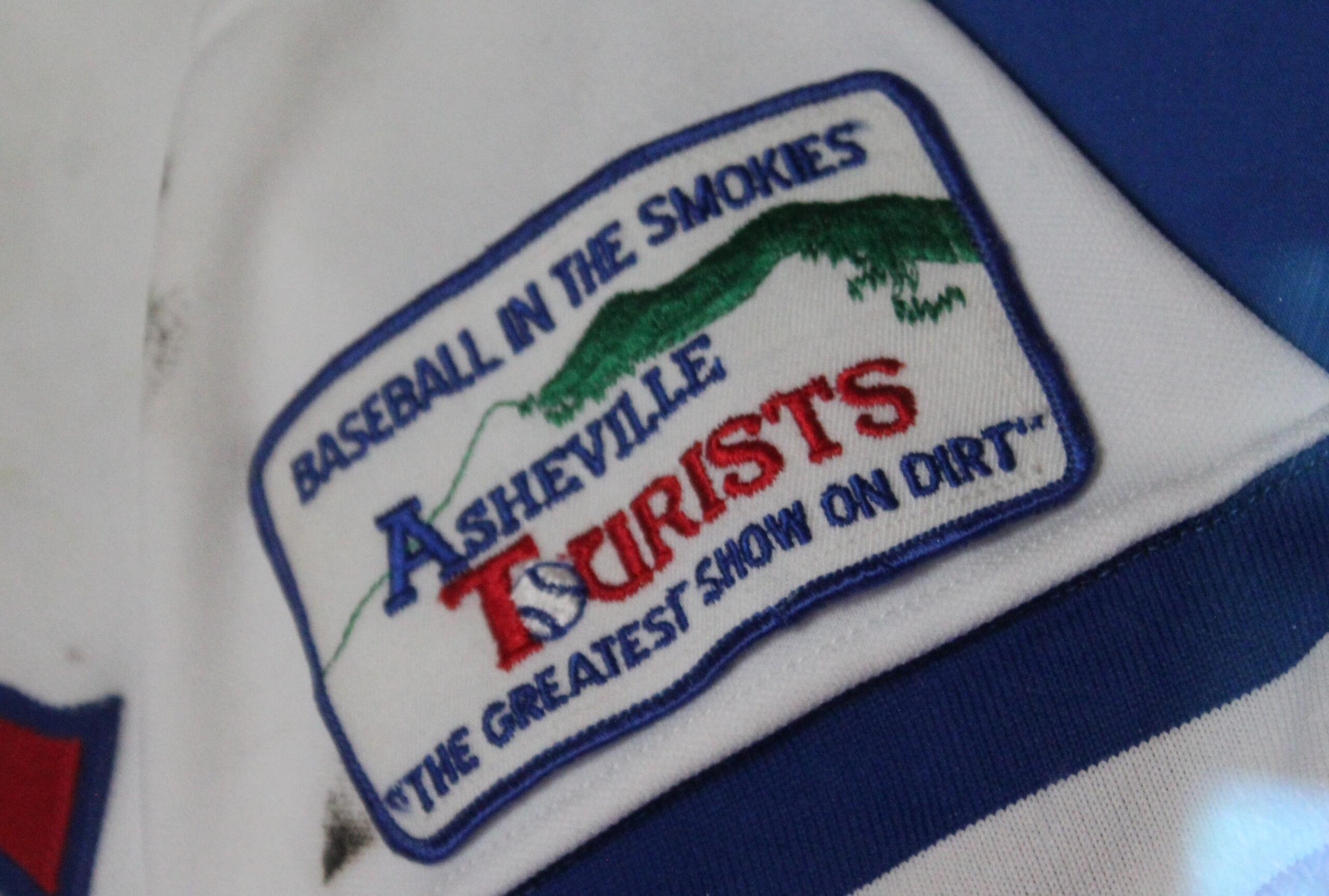 A patch on Crash Davis' uniform from the film "Bull Durham."