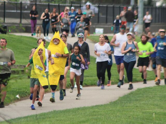 Things were bananas at the Earth Day 5K on April 20, 2024, at Carrier Park in Asheville, N.C.