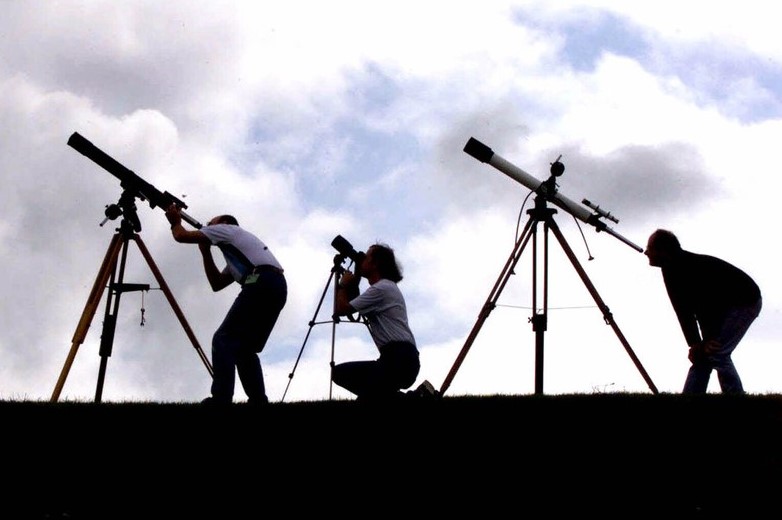 Anticipation is building for Monday's total solar eclipse, as during this eclipse on Aug. 10, 199, at Truro, England. But in the Asheville area, the question is whether the clouds will cooperate.
