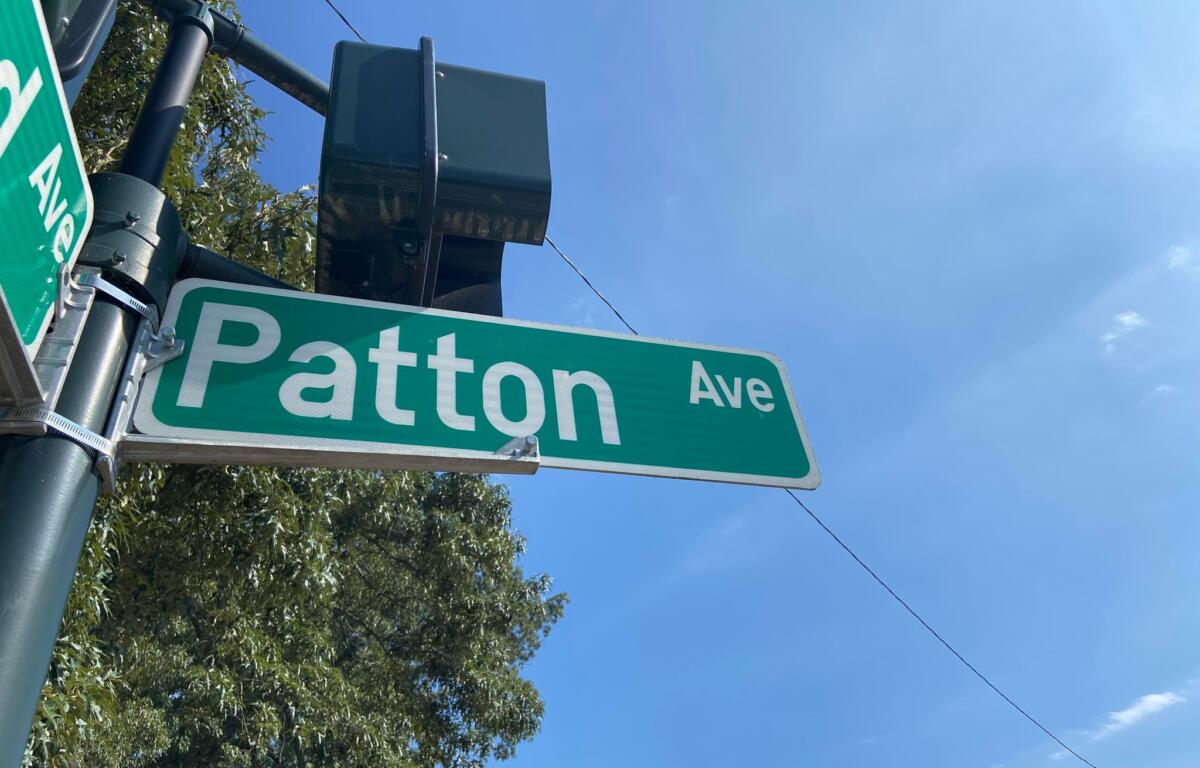 Patton Avenue sign in downtown Asheville