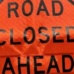 Road Closed sign