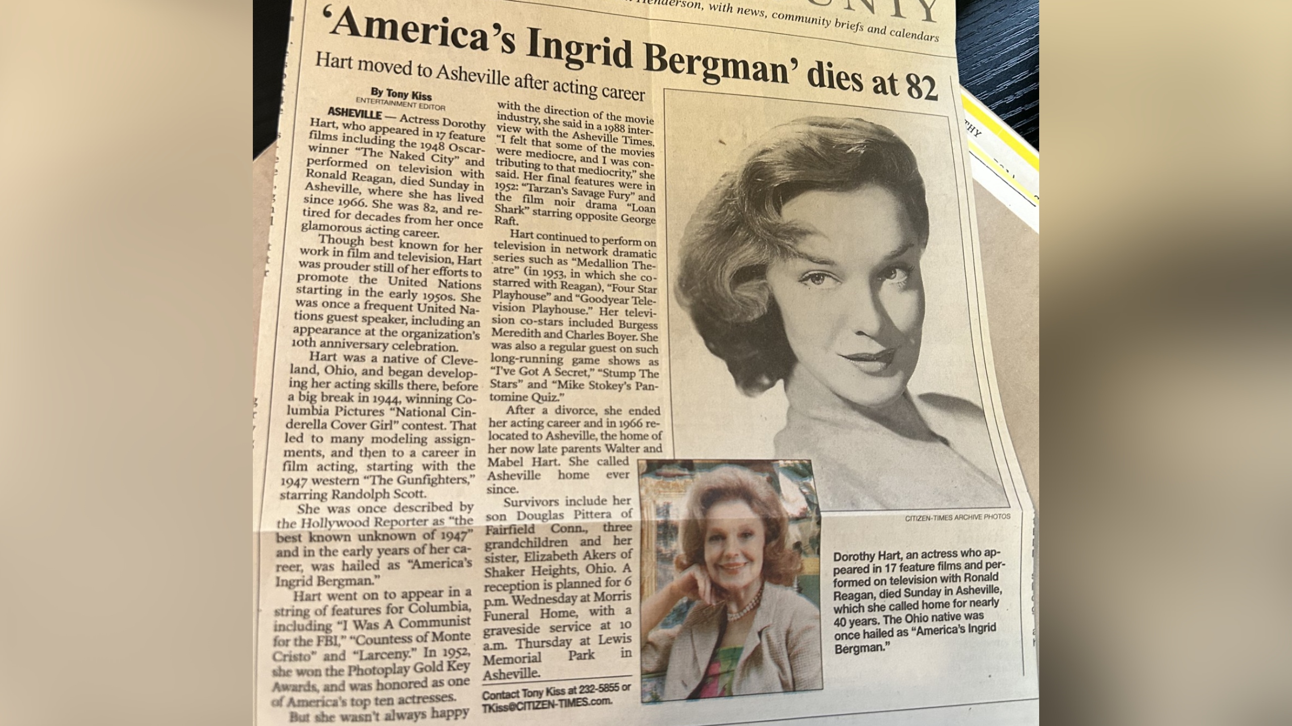 Tombstone Tales: Actress, activist Dorothy Hart buried in Asheville