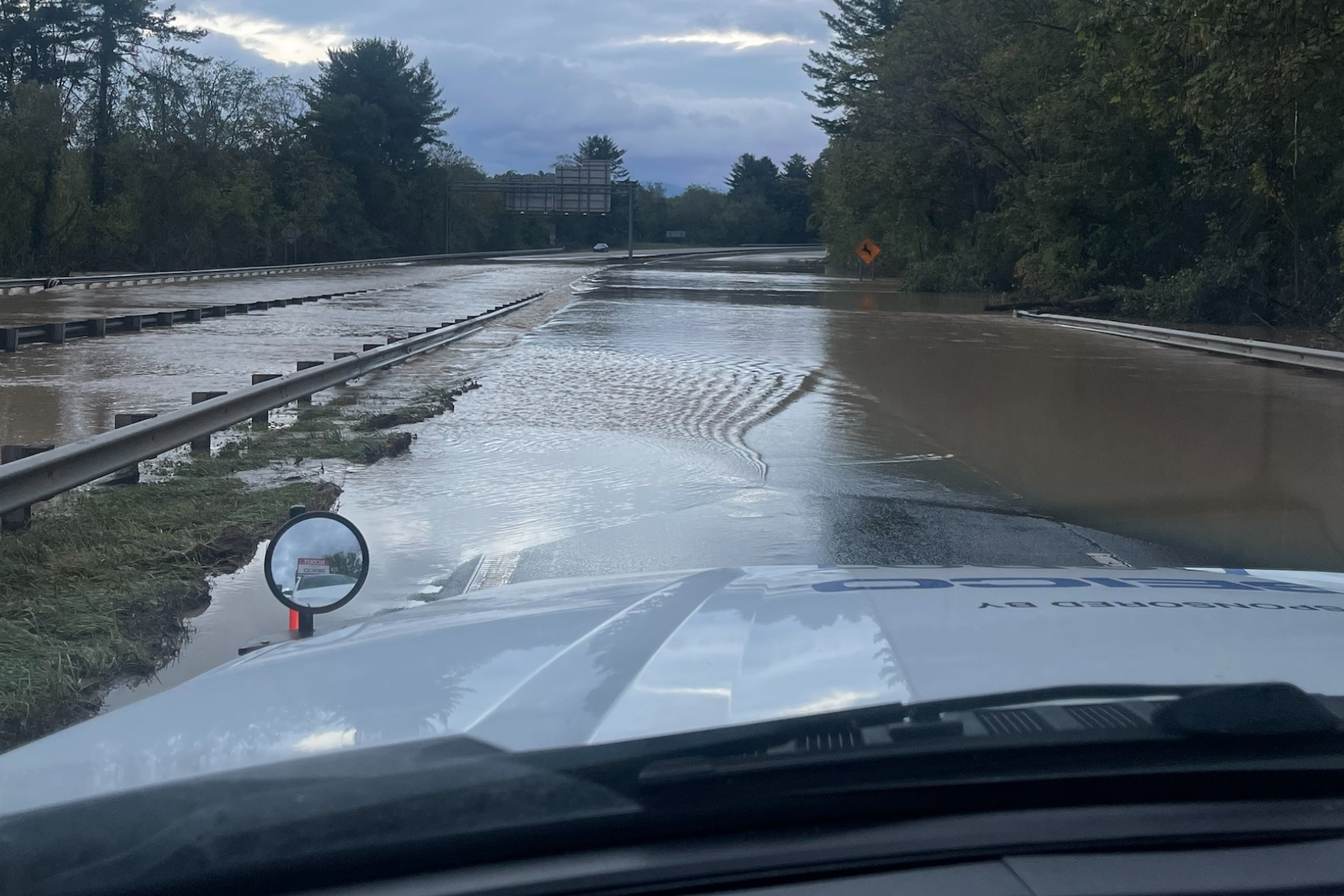 NCDOT I-40 at MM 47 Helene flooding