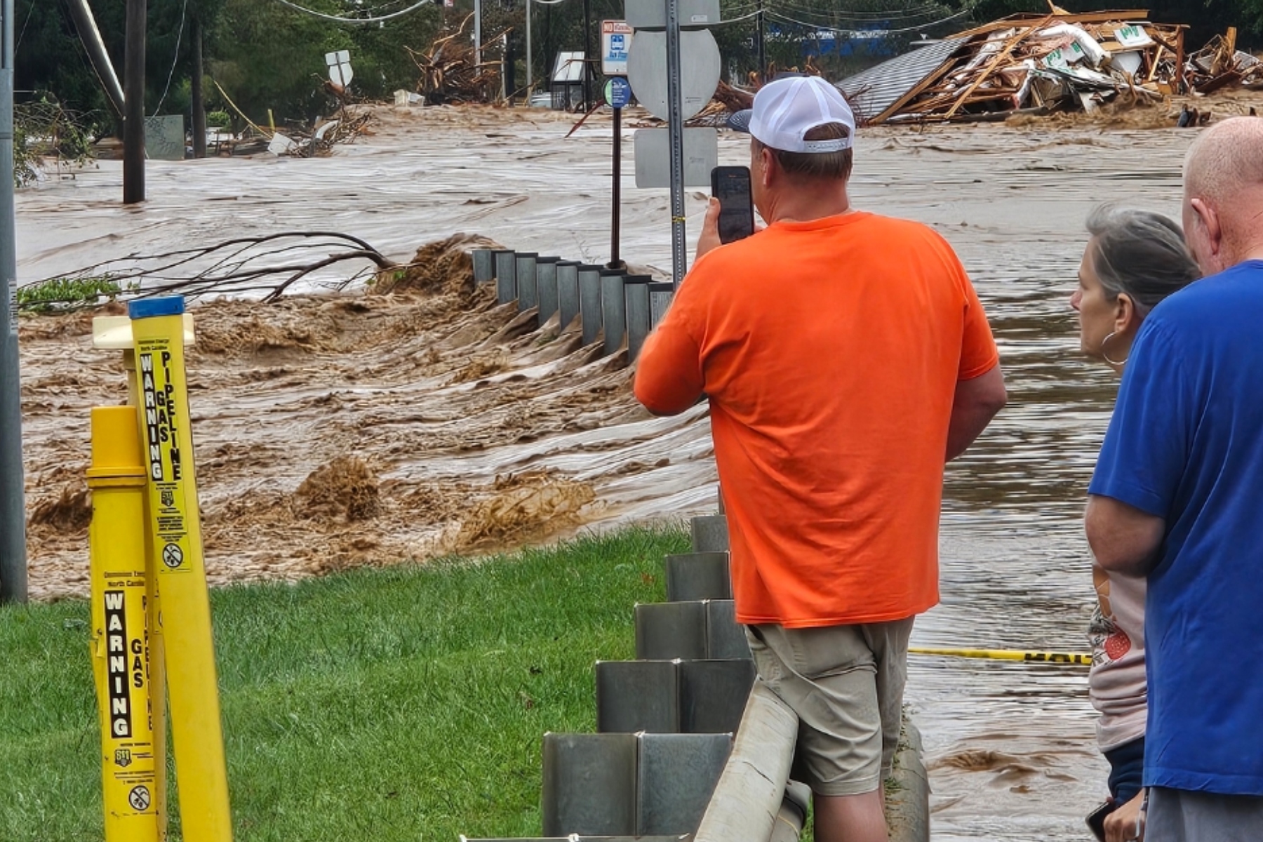 US 70 bridge Swannanoa Helene flooding