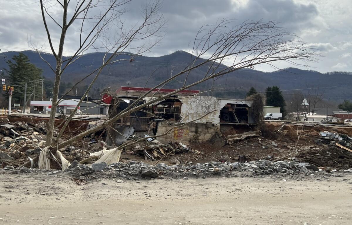 Helene damage Swannanoa 12-10-24