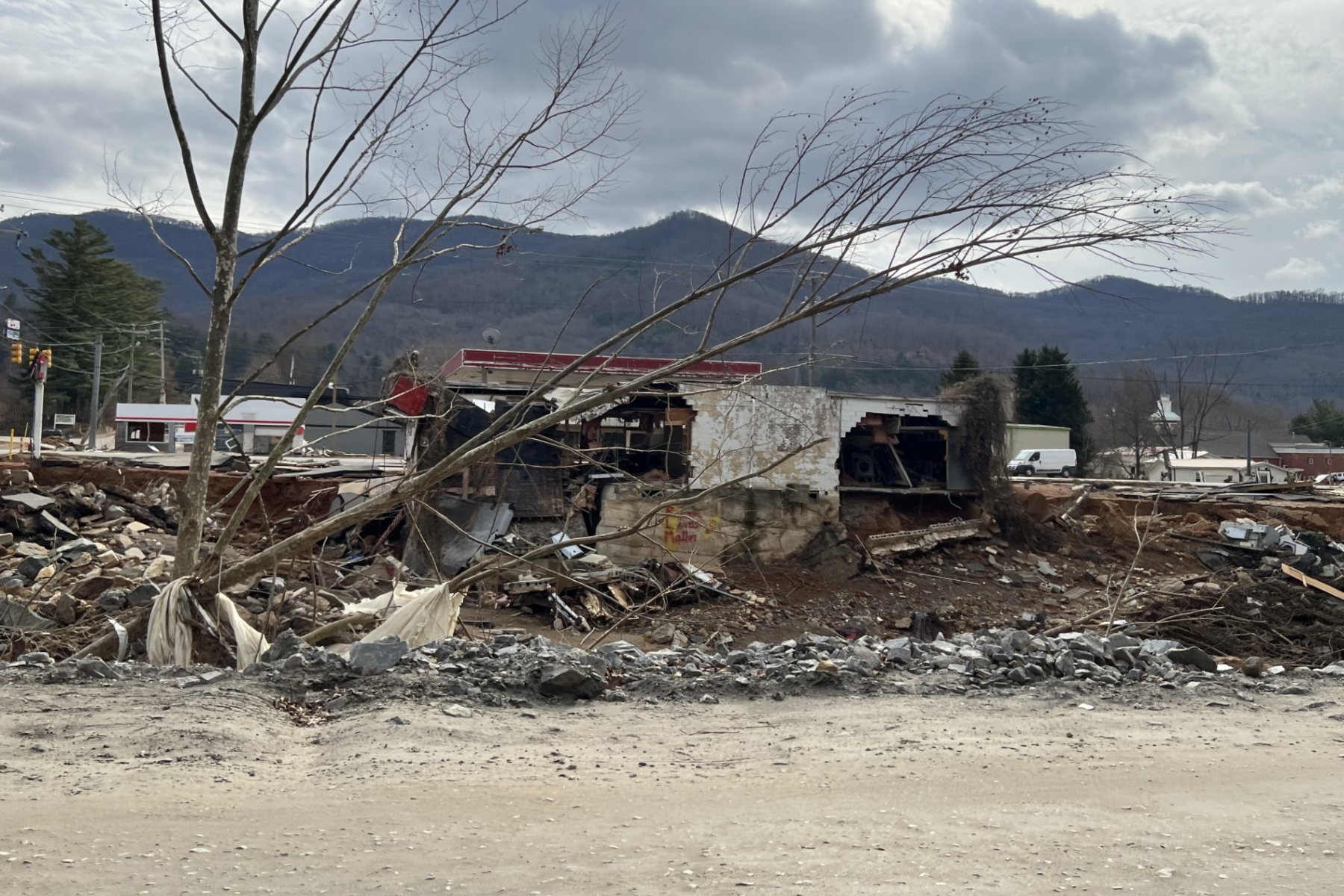 Helene damage Swannanoa 12-10-24