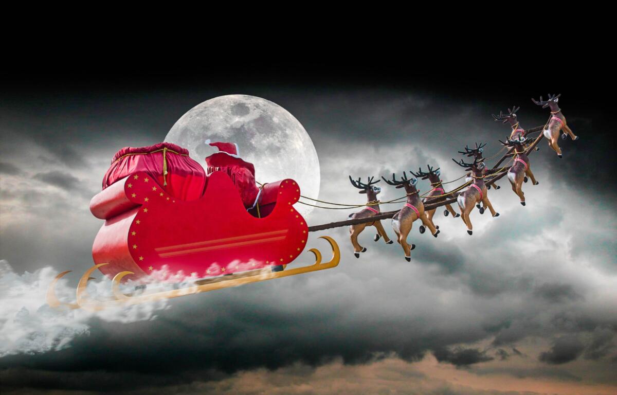 Metro Santa and his sleigh