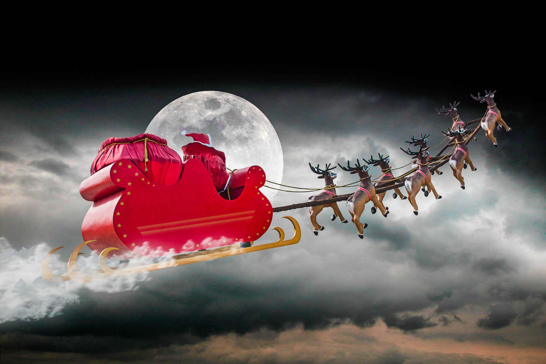 Metro Santa and his sleigh