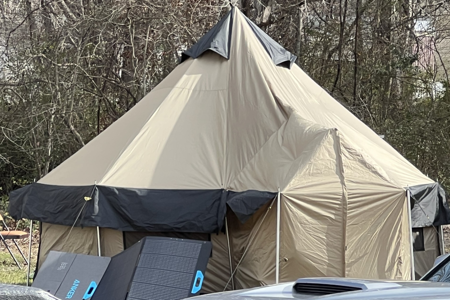 Tent in Swannanoa on Dec. 10, 2024