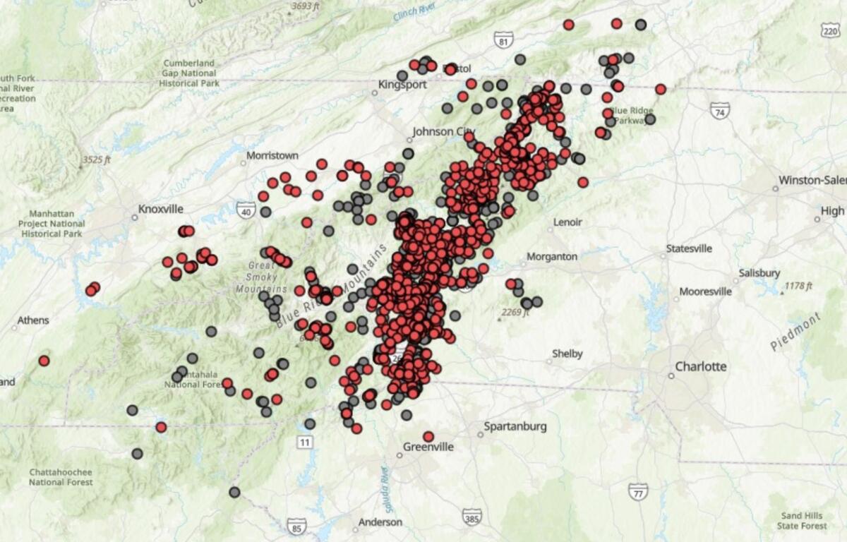 USGS landslide map