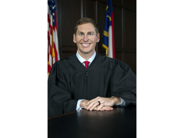 FILE - This undated photo provided by the North Carolina Administrative Office of the Courts in December 2024 shows North Carolina Court of Appeals Judge Jefferson Griffin. (North Carolina Administrative Office of the Courts via AP, File)