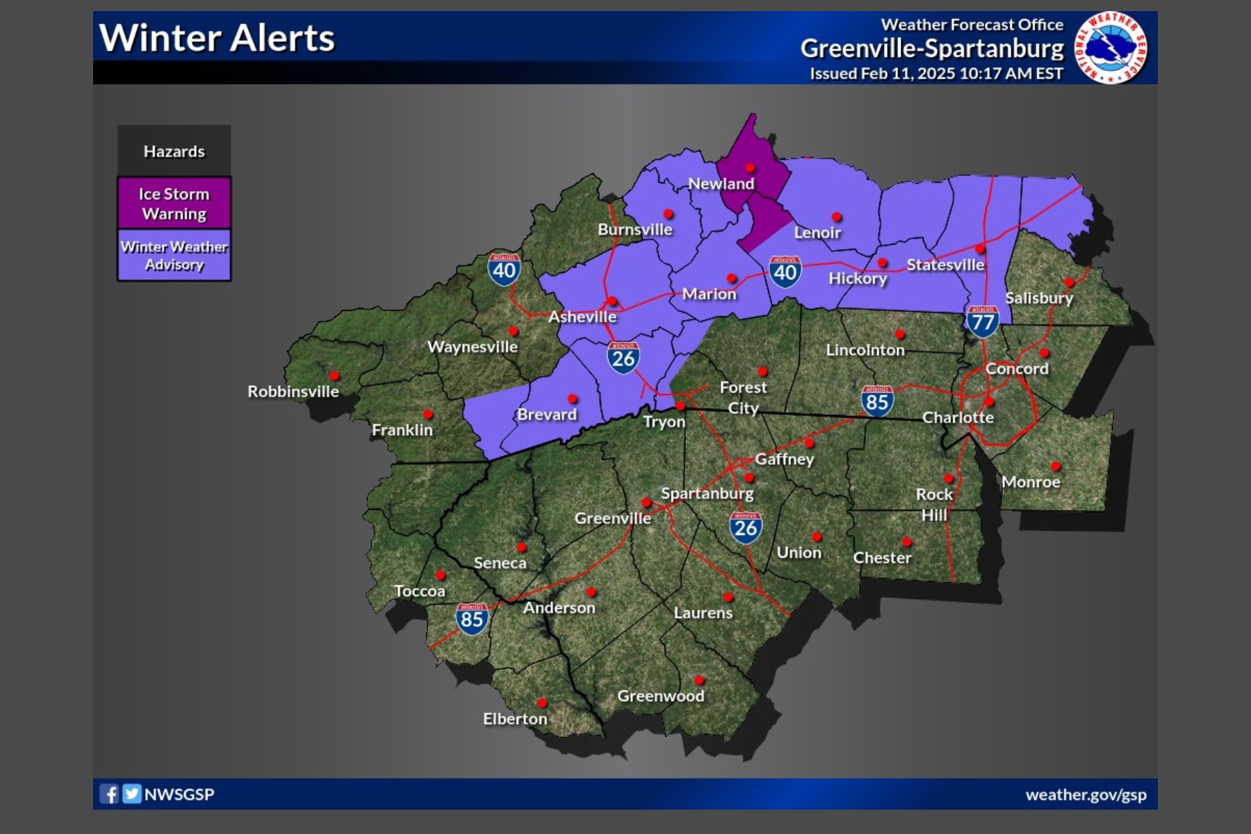 National Weather Service Winter Alerts