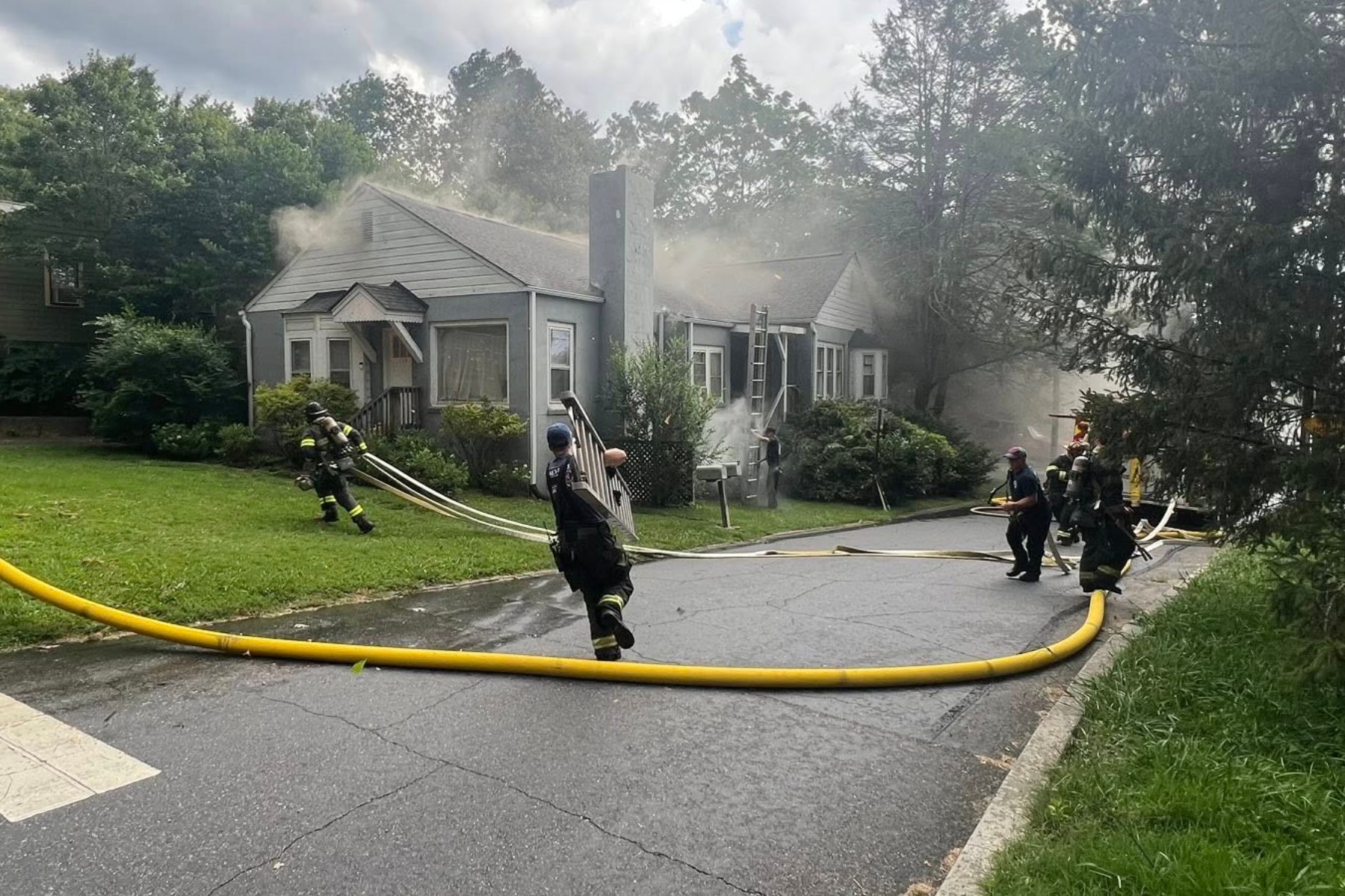 No injuries were reported. The cause of the fire remains under investigation.