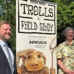 North Carolina Arboretum Executive Director Drake Fowler and Vic Isley, president and CEO of Explore Asheville and the Buncombe County TDA, on Thursday announced the coming of an outdoor art exhibition by renowned Danish artist Thomas Dambo.