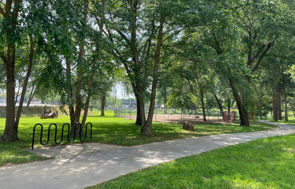 A temporary dog park has opened in Asheville’s Riverbend Park to give pets and their owners a safe space to play while the city recovers from flooding caused by Tropical Storm Helene.