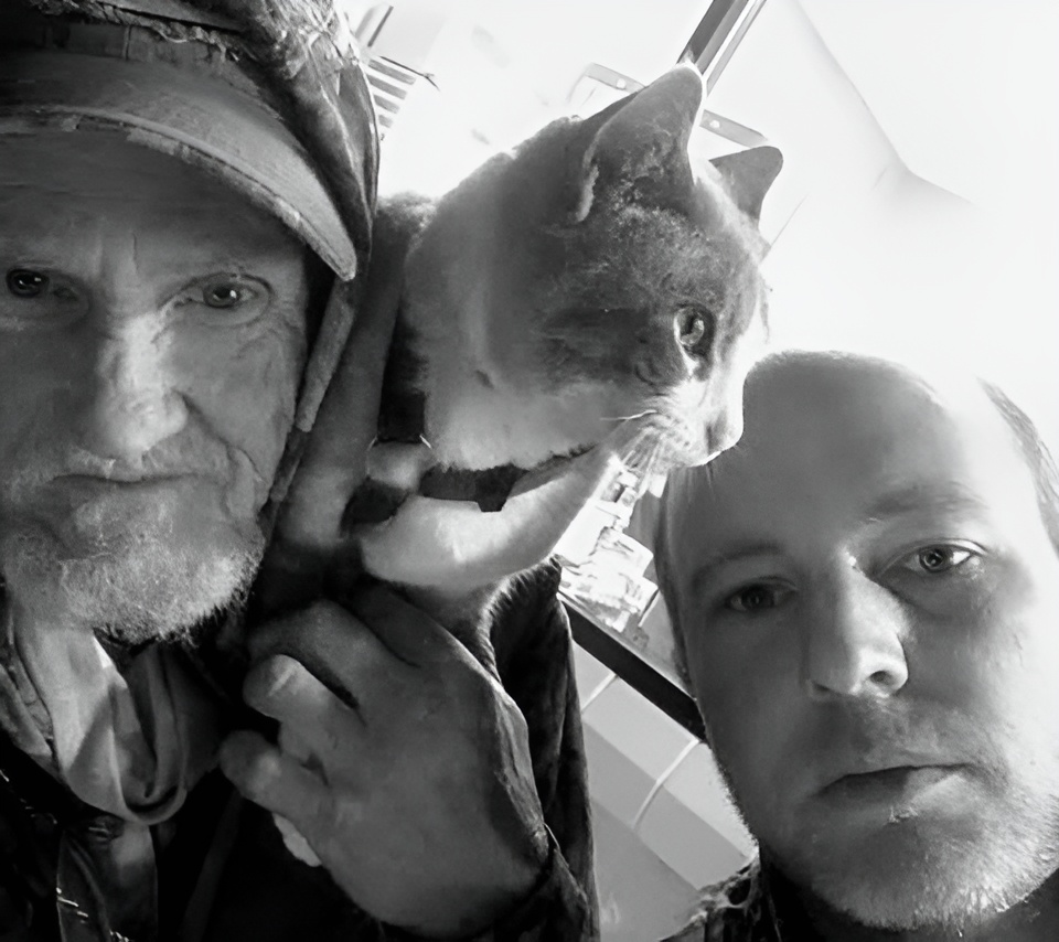(Courtesy: Andrew Plyler) A selfie with Alex "The Catman" McPherson taken in East Asheville.