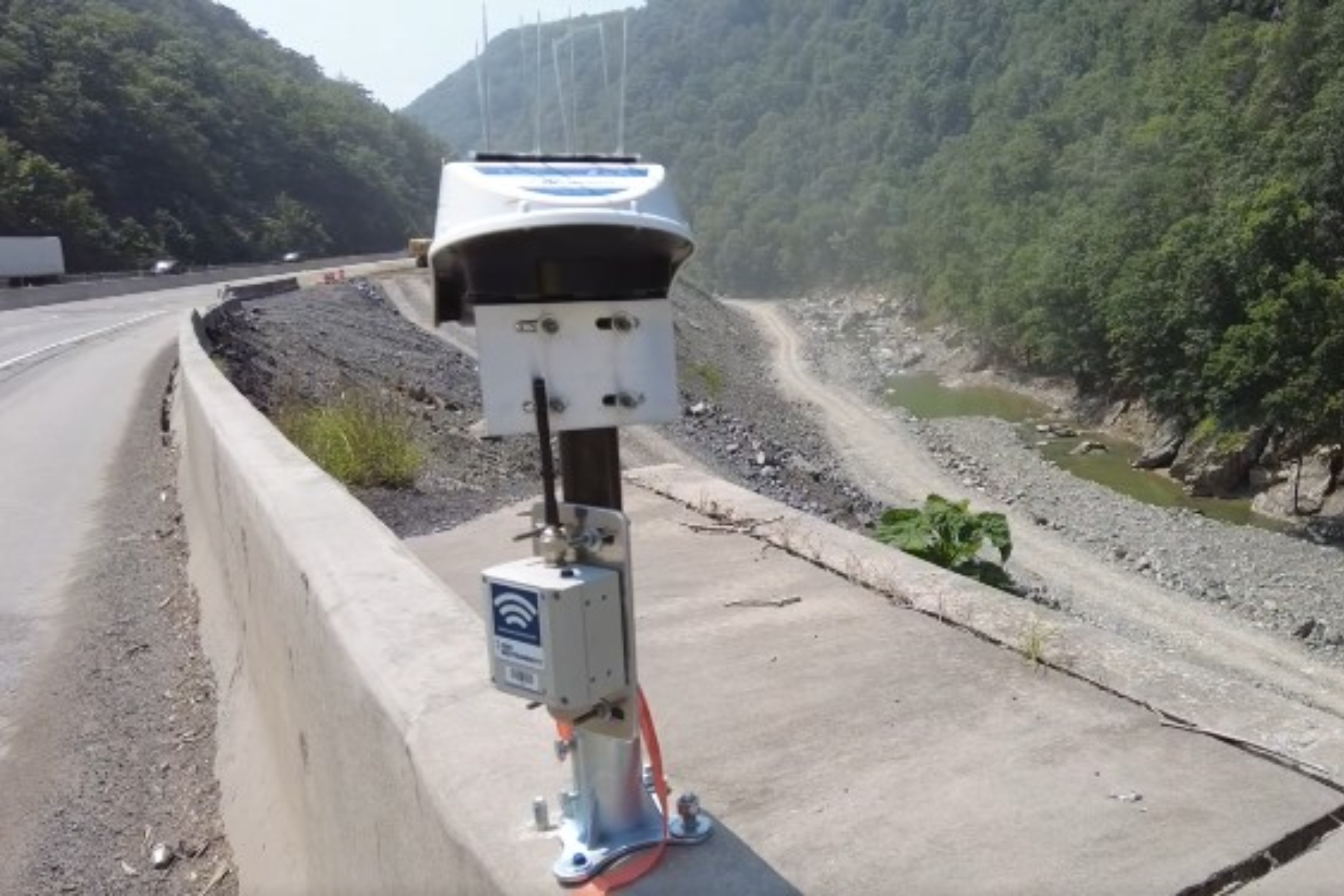 The North Carolina Department of Transportation has installed new monitoring equipment along a landslide-prone stretch of Interstate 40 to detect real-time earth movement