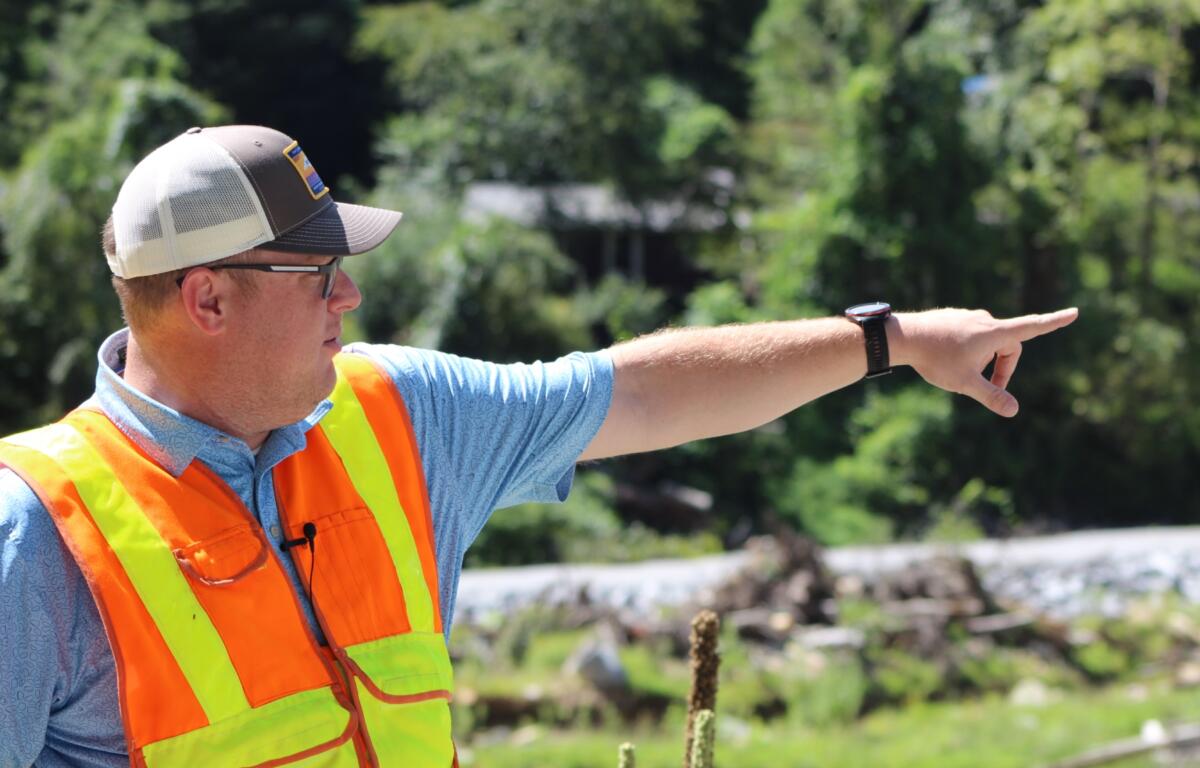 Division 13 Construction Engineer Nathan Moneyhan with the N.C. Department of Transportation