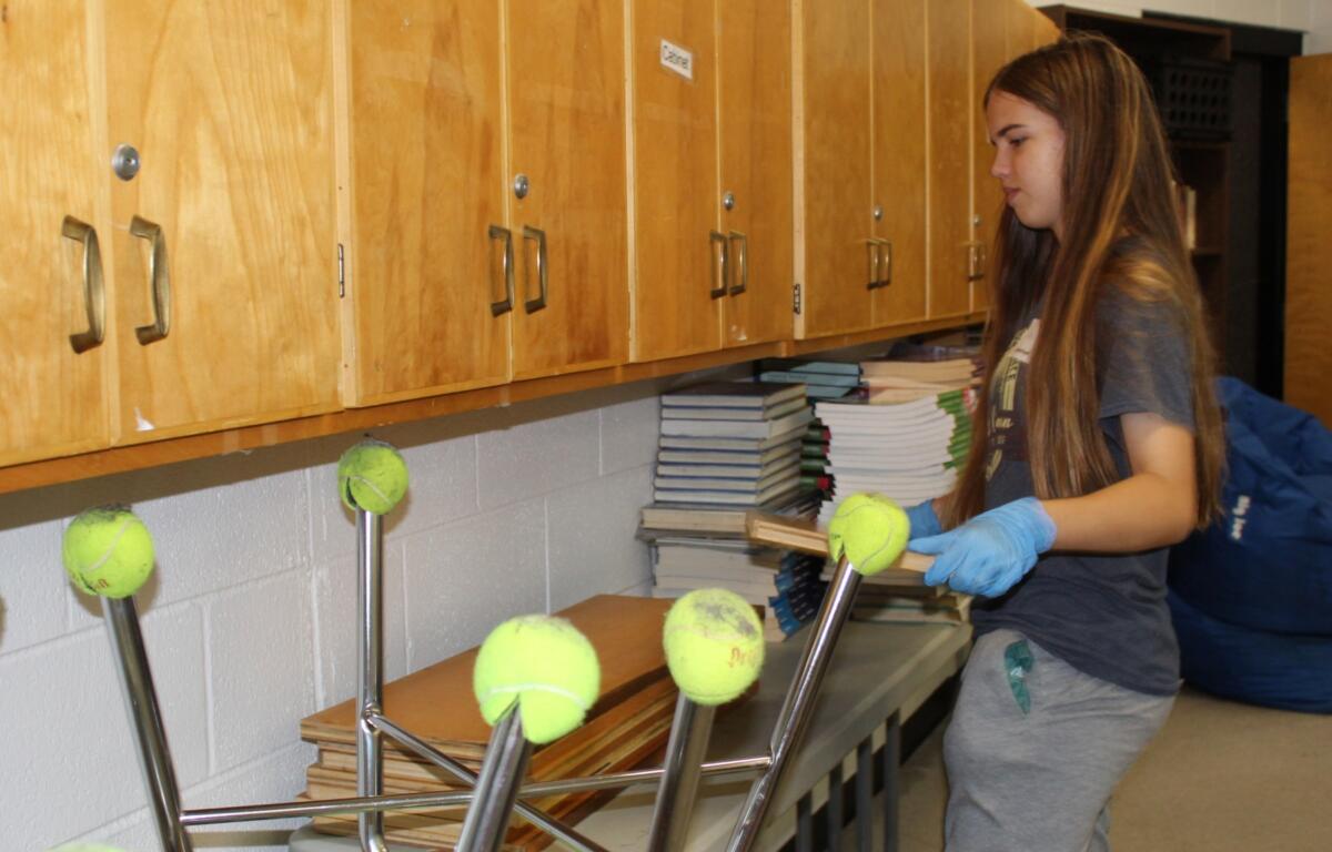 Valley Springs Middle School eighth-grader Lexi McGrath said she likes helping teachers the idea of helping teaching have a calming space.