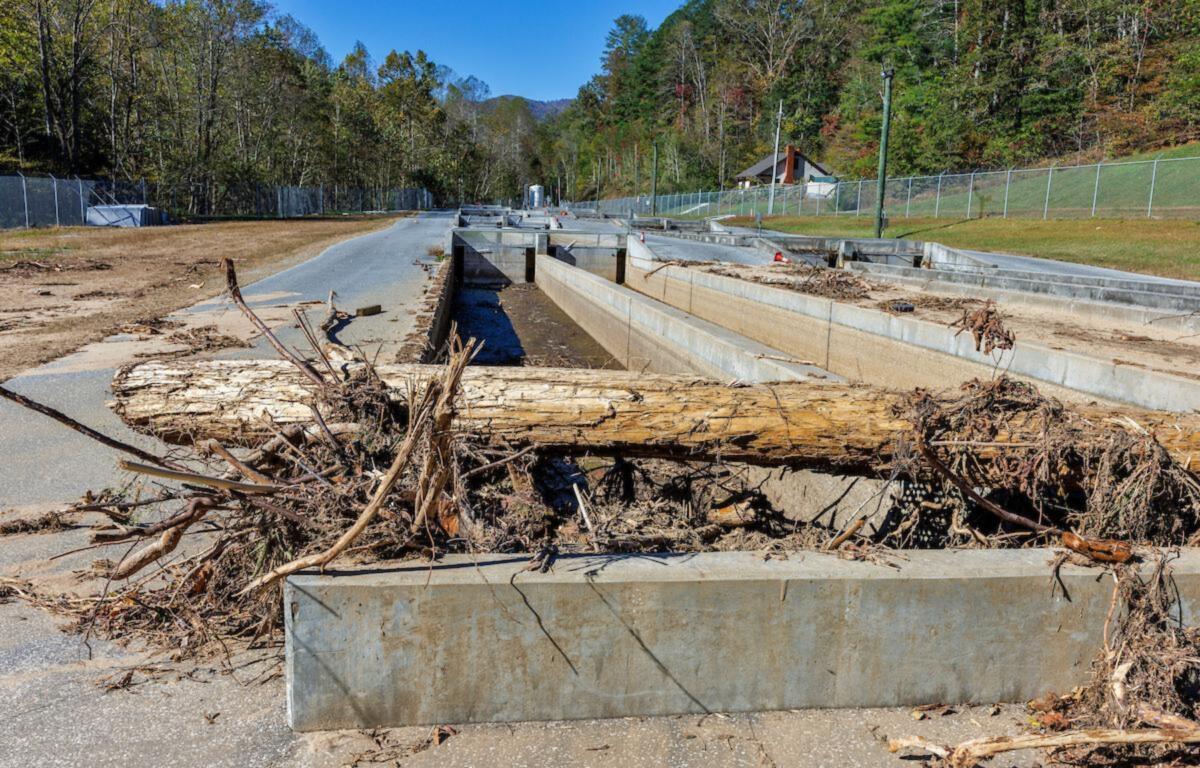 The Armstrong State Fish Hatchery in McDowell County has remained closed while crews repair infrastructure and remove debris.