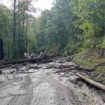 The Gatlinburg Bypass remains closed as crews continue cleanup efforts following a significant landslide Saturday morning