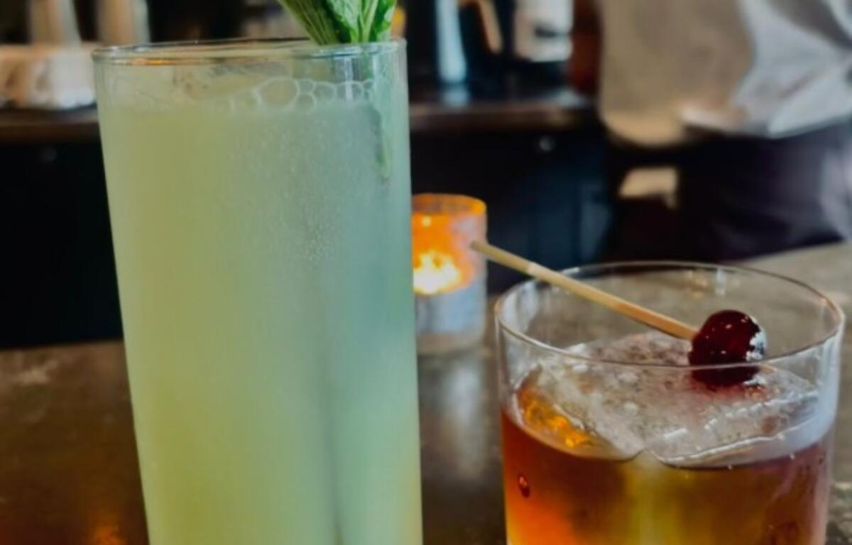Midtown Manhattan and Absinthe Spritz