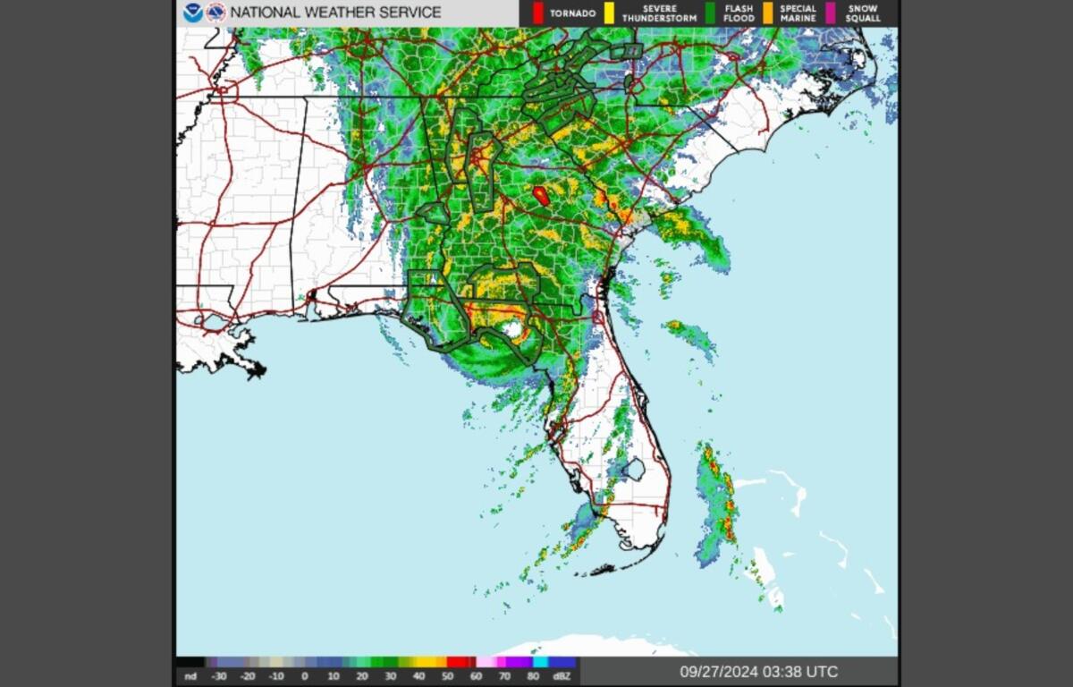 Helene map (Brian McNoldy, Univ. of Miami, Rosenstiel School)