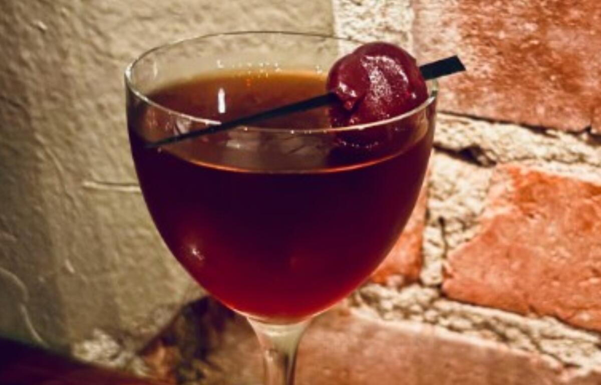 The See You Amaro, a cocktail of Woodford Reserve bourbon, Amaro and Luxardo