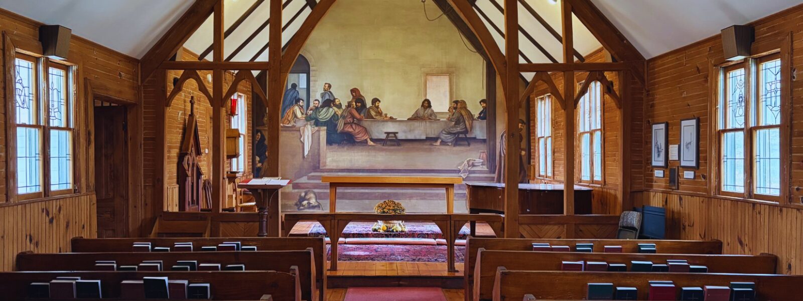 Ben Long Last Supper fresco at Holy Trinity Episcopal Church Glendale Springs NC