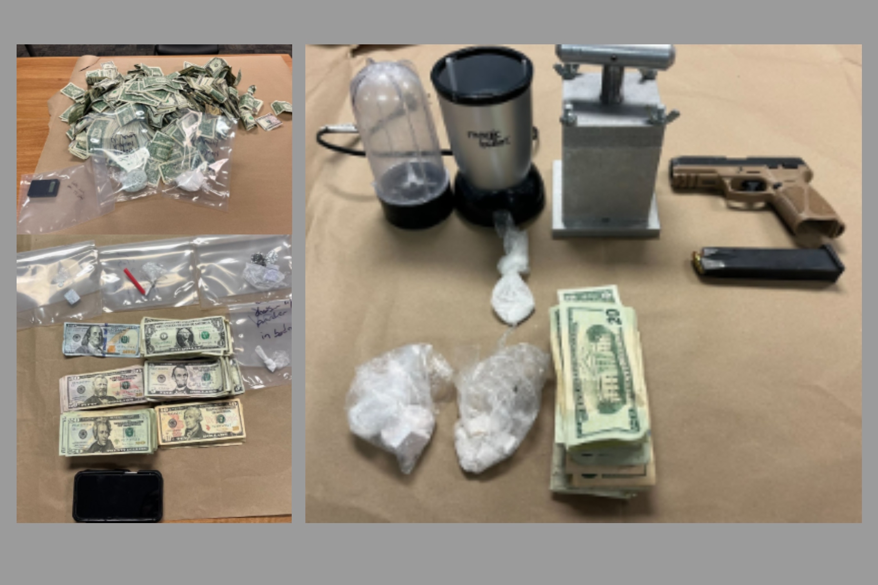 Asheville police charged 16 people and seized narcotics, a handgun,and nearly $12,000 in cash during a multi-agency operation targeting illegal drug activity in West Asheville.