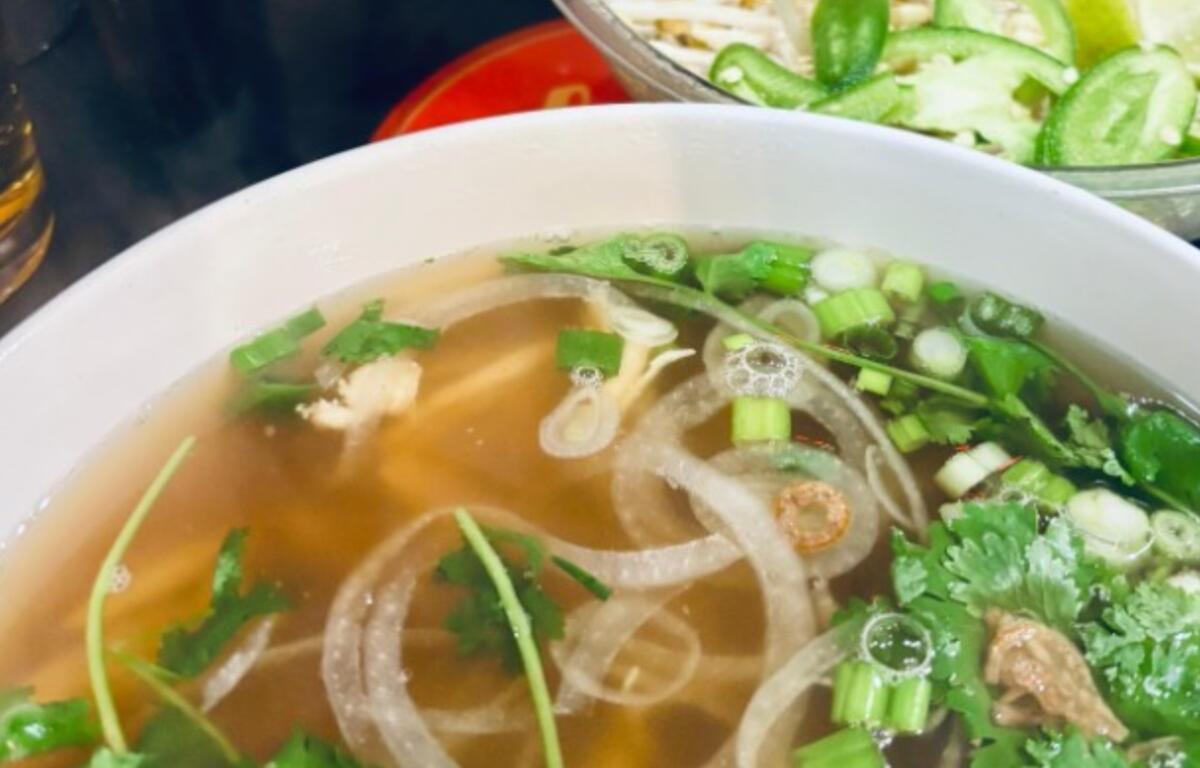 The Pho Ga -- white chicken breast pho, the broth of which was lighter than the beef and somewhat creamy -- was quite delightful.