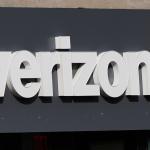 FILE - A Verizon sign is displayed on a store, Sept. 30, 2025, in Cambridge, Mass. (AP Photo/Charles Krupa, File)