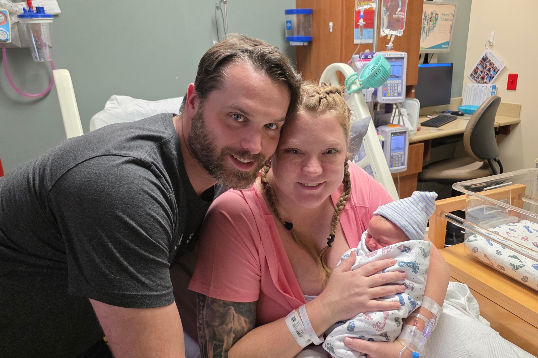 Fletcher family welcomes AdventHealth’s first baby of 2026