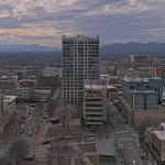 Downtown Asheville seen from the Buncombe County Courthouse web camera