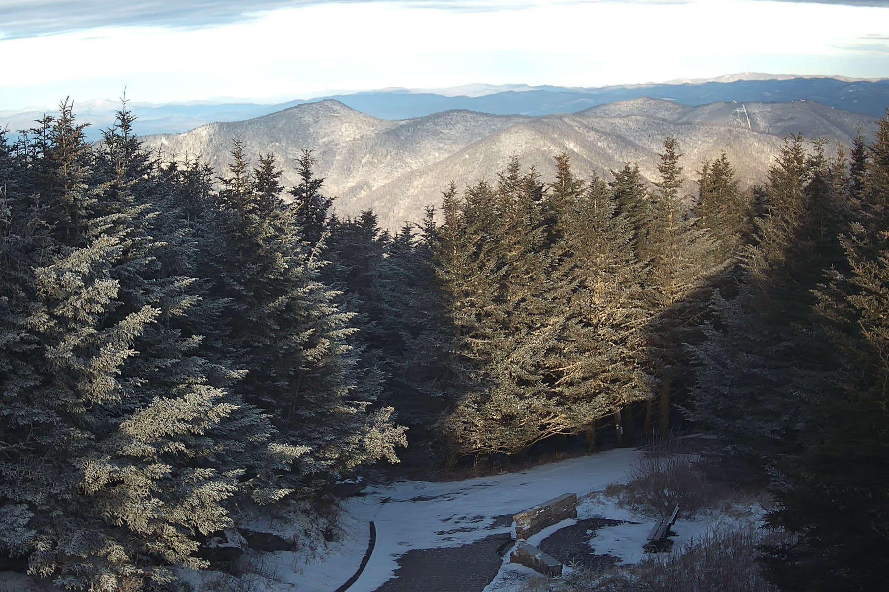 View from Mount Mitchell looking north/northwest at 8:30 a.m. Friday, Jan. 16, 2026
