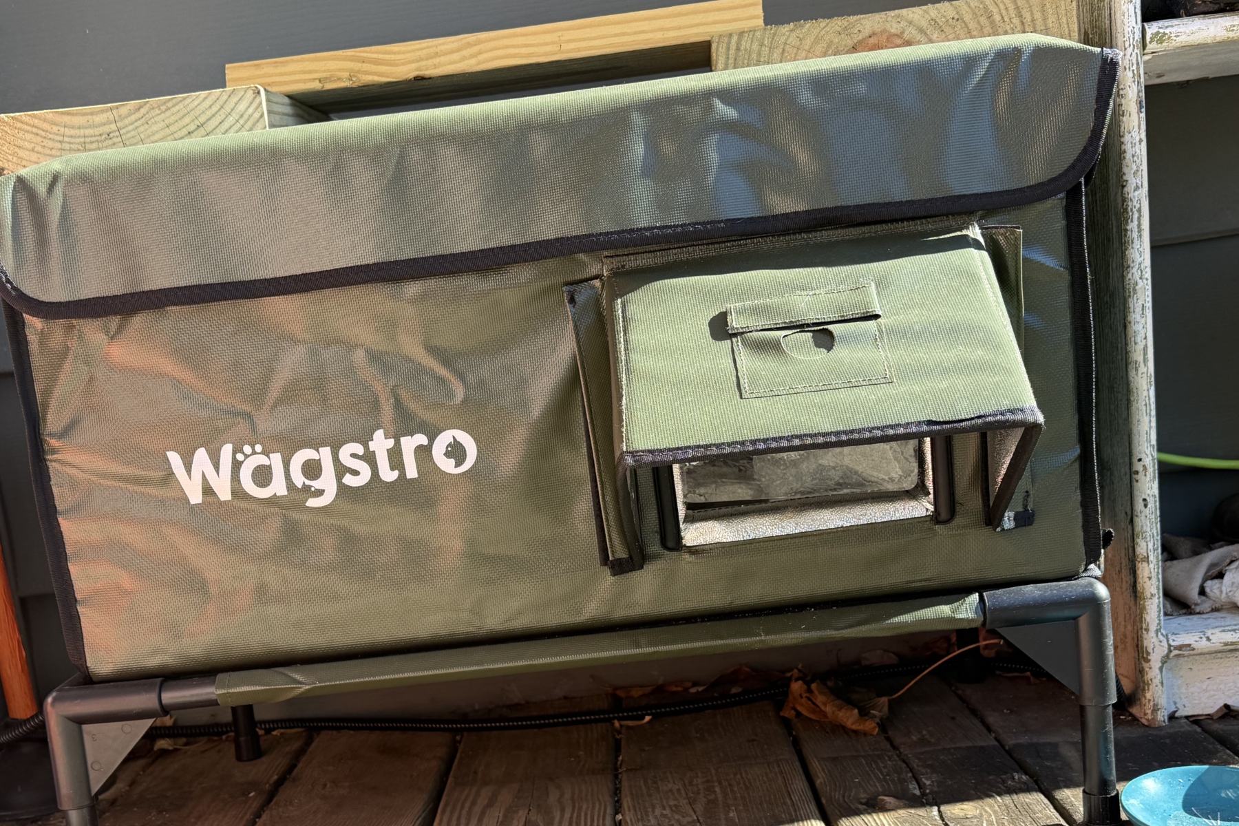 Outdoor pets need a warm place to shelter in the winter.