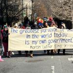 Hundreds of people across Asheville and Buncombe County gathered Monday to honor the life and legacy of the Rev. Martin Luther King Jr., taking part in a full day of events that included prayer, worship and a peace march, despite frigid winter conditions.