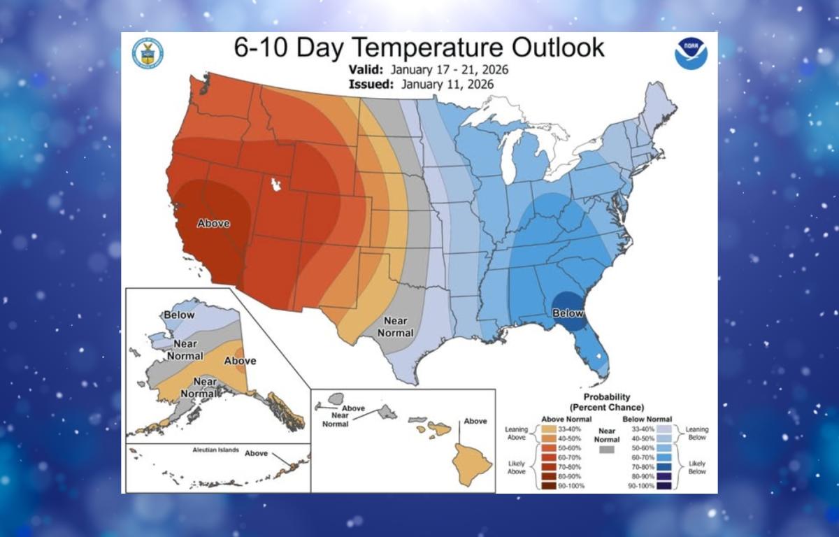NW temperature outlook