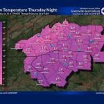 NWS Thursday night lows