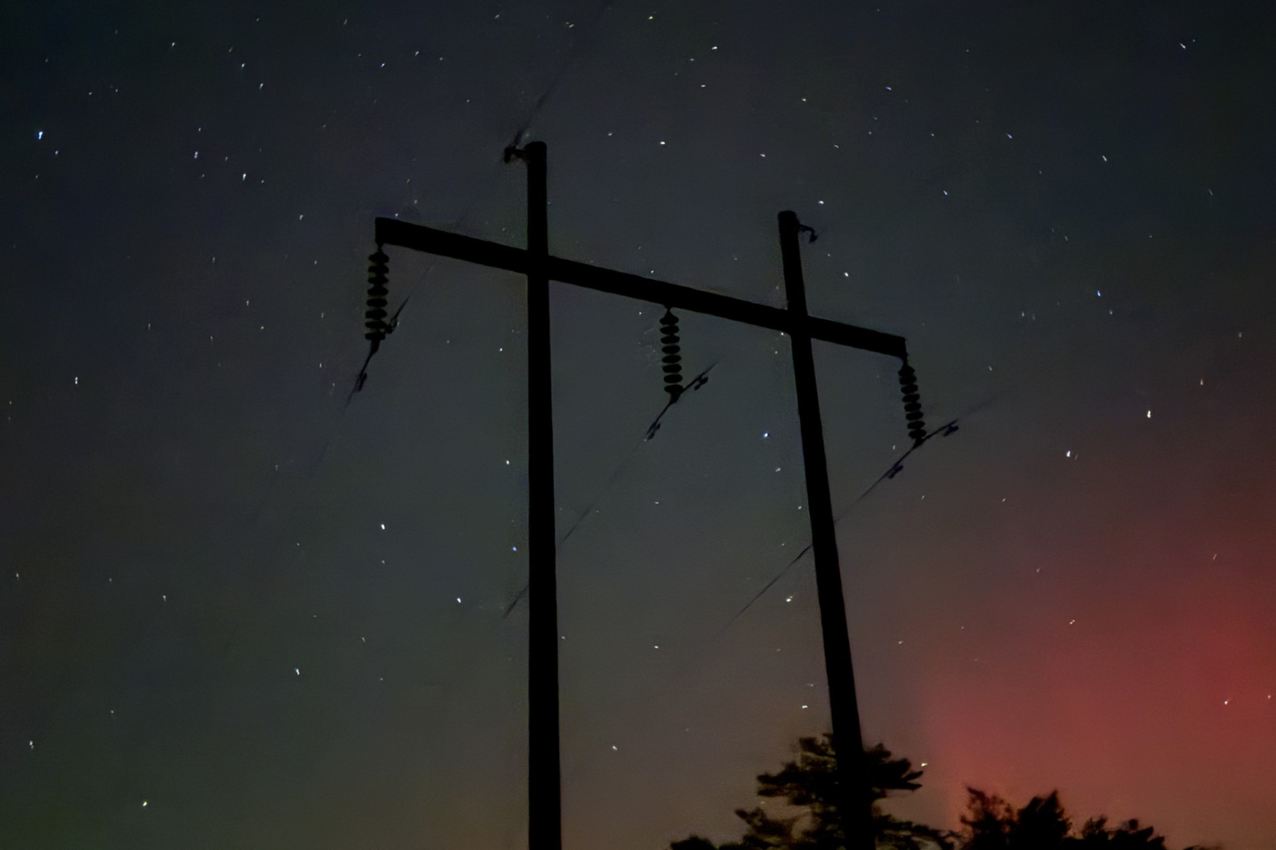 Northern lights seen in the Alexander area on Nov. 12, 2025.