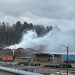Smoke seen rising from Riverside Stump Dump