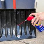 Spray cooking spray or WD-40 on shovel blades and car windows to keep snow from sticking.