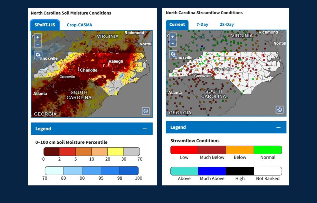 Drought moisture maps