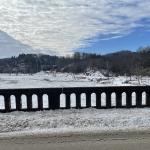 The French Broad River seen from Craggy Bridge near Alexander