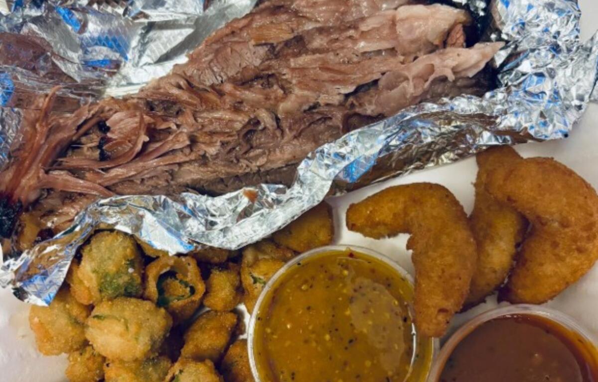 The brisket at Luella's Bar-B-Que was moist and well-smoked, and the sides pleasing.