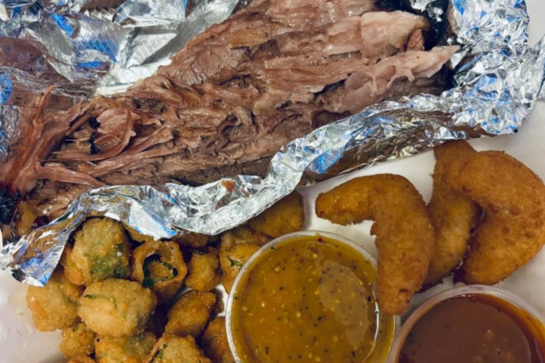 The brisket at Luella's Bar-B-Que was moist and well-smoked, and the sides pleasing.