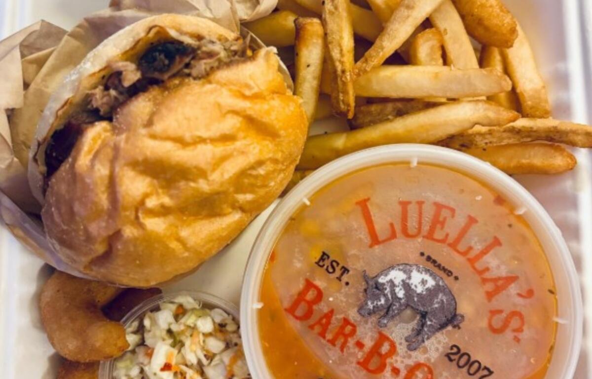 Luella's pulled pork sandwich